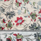 Mughal floral block-print quilt detail, 228 x 275 cm