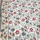 Reversible Mughal block-print cotton quilt, queen size