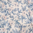 Reversible blue stripe block-print quilt, single size
