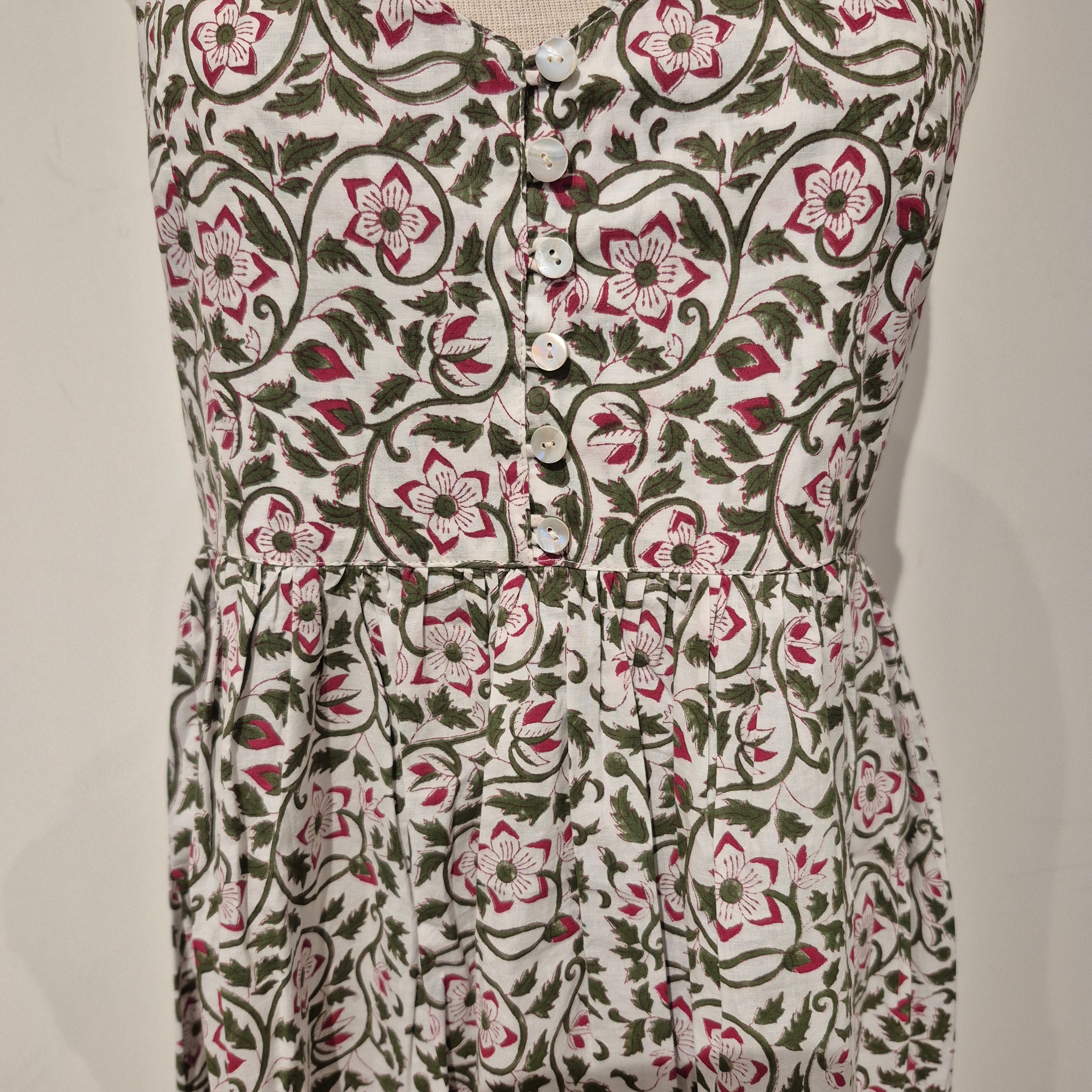 Block-print cotton sundress, Joy design