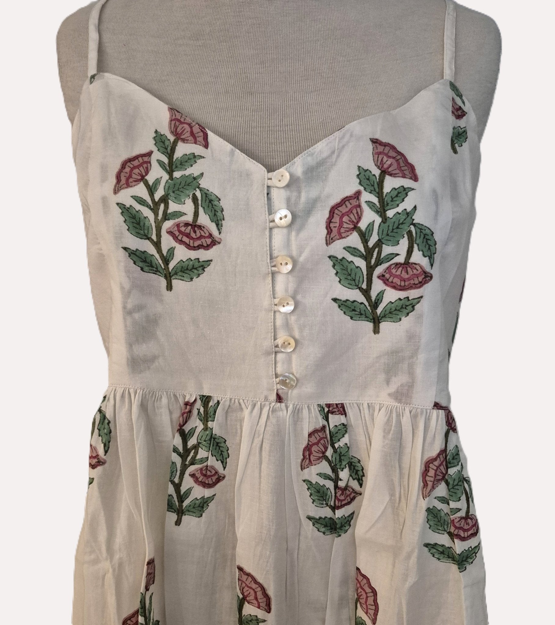 Block-print cotton sundress, Nina design