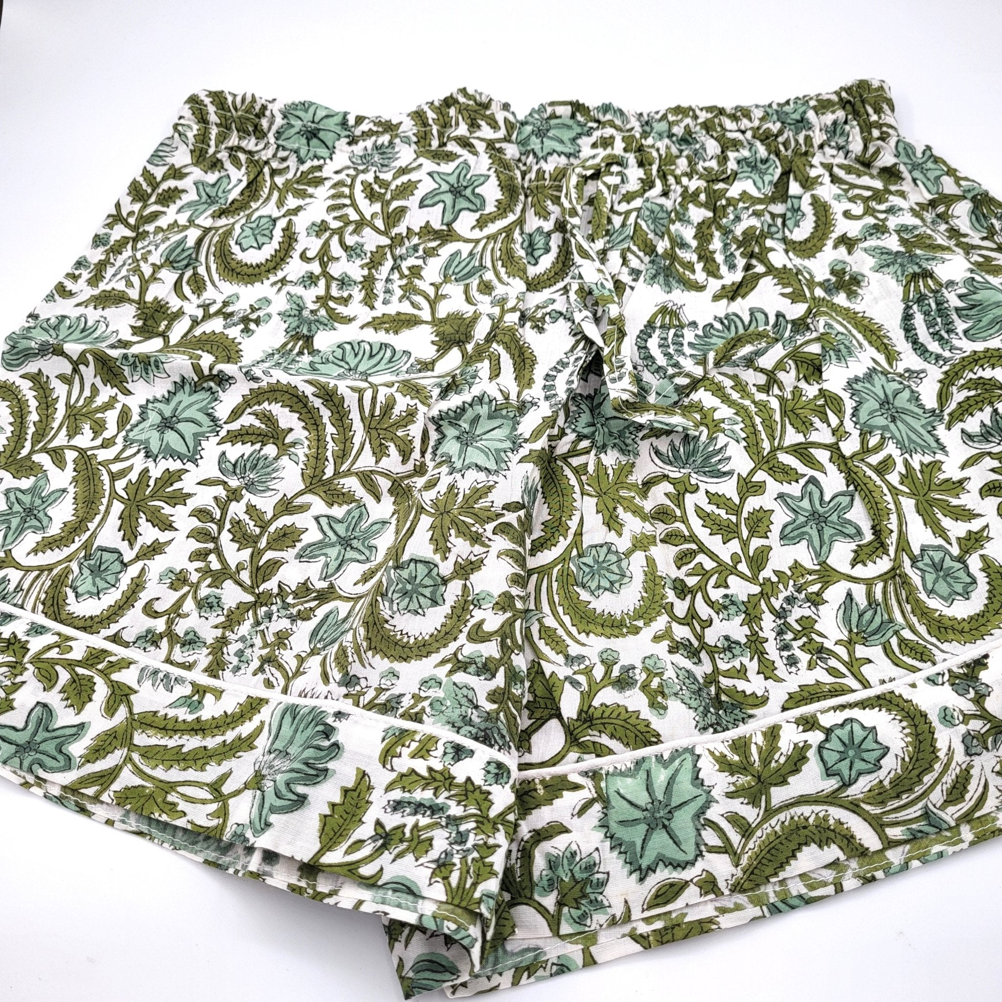 Eloise block-print cotton pyjama set with envelope bag