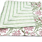 Reversible White Blossom block-print table runner