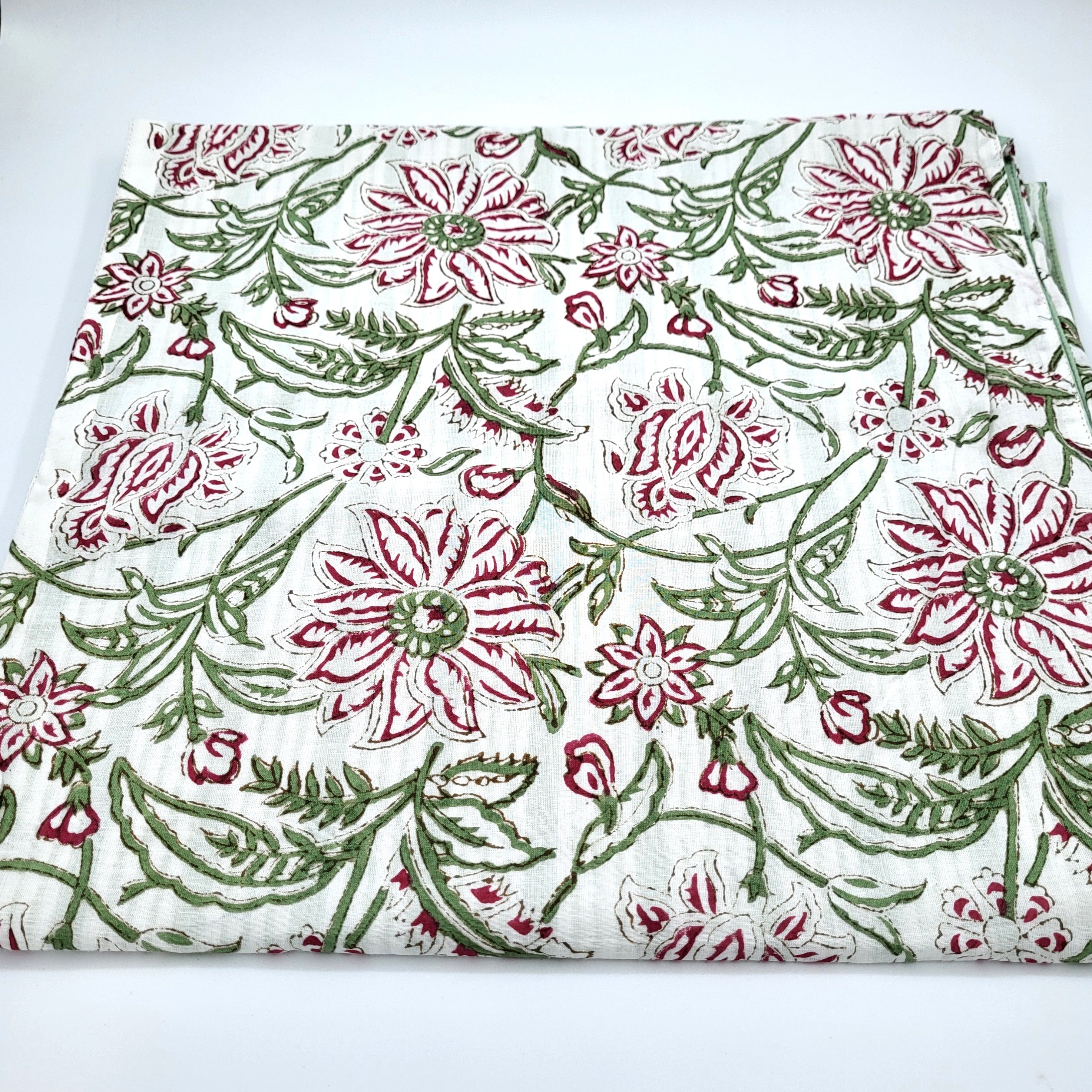 White Blossom runner reverse in green and white stripe