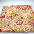 Summertime Yellow block-print runner, yellow floral side