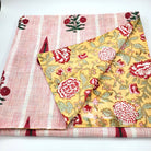 Reversible Summertime Yellow block-print table runner