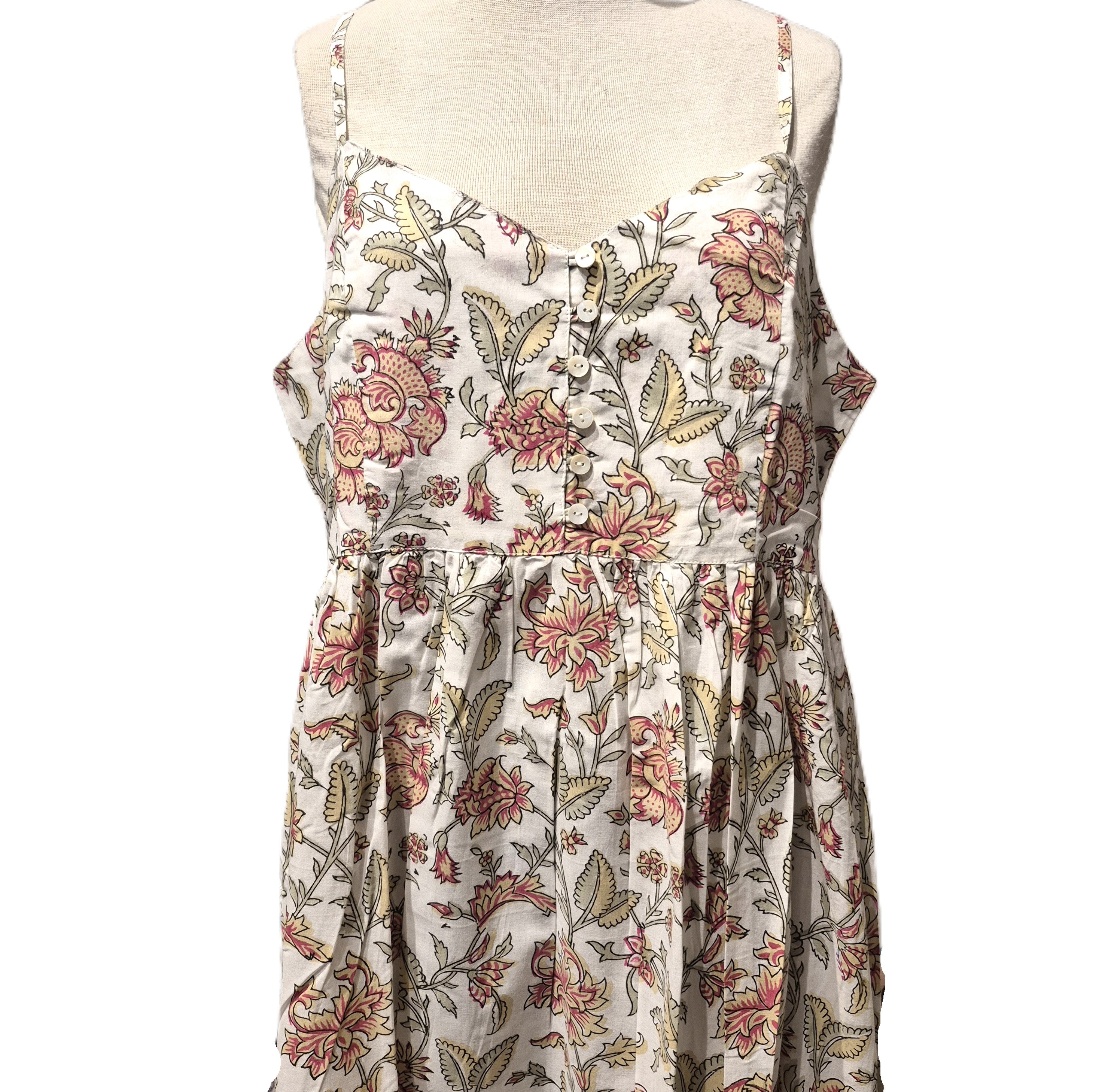 Block-print cotton sundress, Amelia design