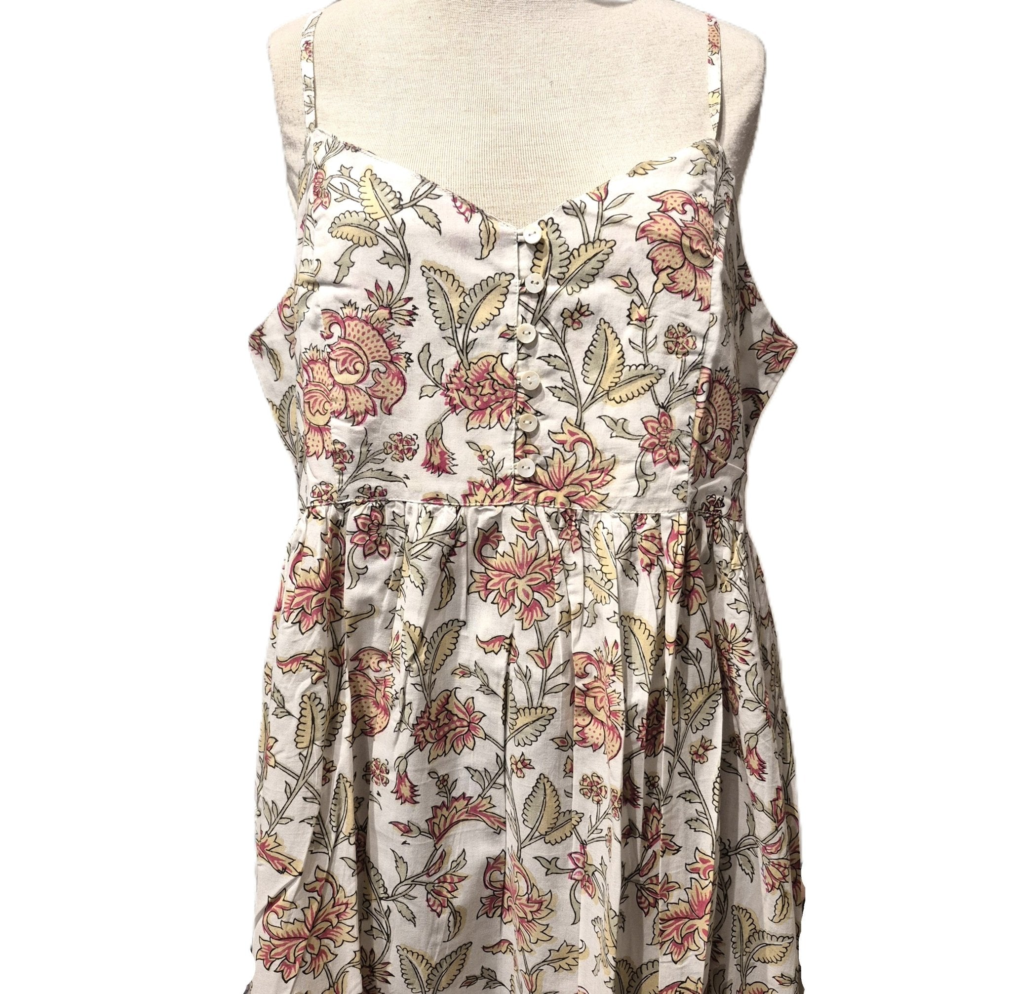 Block-print cotton sundress, Amelia design