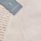 Soft white cotton baby sheet with Chikankari hand embroidery from Lucknow