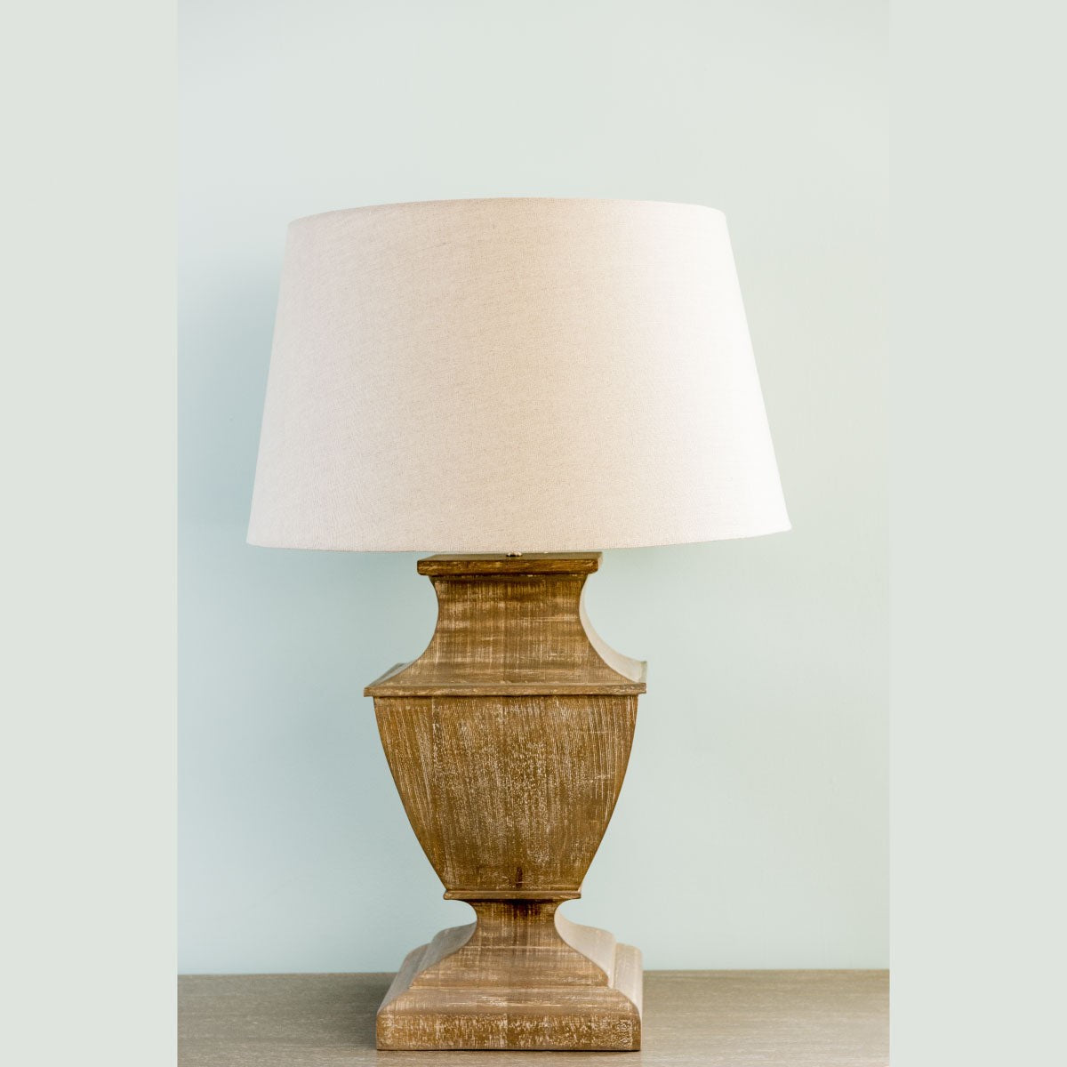Bali table lamp in mango wood with a colour-wash finish, 45 cm