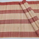Cherry red woven bamboo placemat, 38 x 30 cm