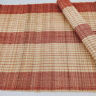Rusty red woven bamboo placemat, 38 x 30 cm