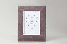 Mulberry faux shagreen Bella photo frame by Forwood Design, polished walnut back