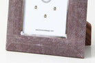 Mulberry faux shagreen Bella photo frame, 5 x 7 or 8 x 10 inch, styled in a home setting