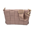 Braided small bag in dusty pink