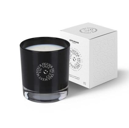 Scents of Morocco Fig candle in black lacquered glass, fig leaf and fruit soy wax