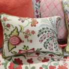Seraphine printed linen cushion, country house style