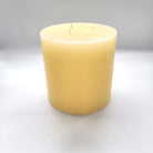 Ivory pillar candle, 15 cm diameter and 15 cm high, three wicks, paraffin wax