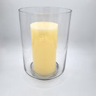 Ivory pillar candle, 10 cm diameter, 20 cm high, household staple