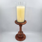 Ivory pillar candle, 7.5 cm diameter and 15 cm high, paraffin wax
