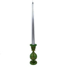 Silver taper dinner candle, 30 cm