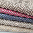 Cashmere herringbone shawls in assorted natural colours