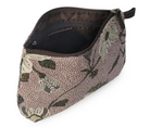 Flower Linen cosmetic bag in dusty pink