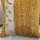 Handmade Bohemia cushion in sunny yellow by Chicoracao, cotton, 45 x 45 cm