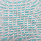 Close up of Portuguese mosaic recycled cotton throw in mint
