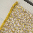 Recycled cotton tablecloth in sand, blended weave with fringe