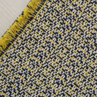 Recycled cotton placemat in yellow and navy, 52 x 34 cm