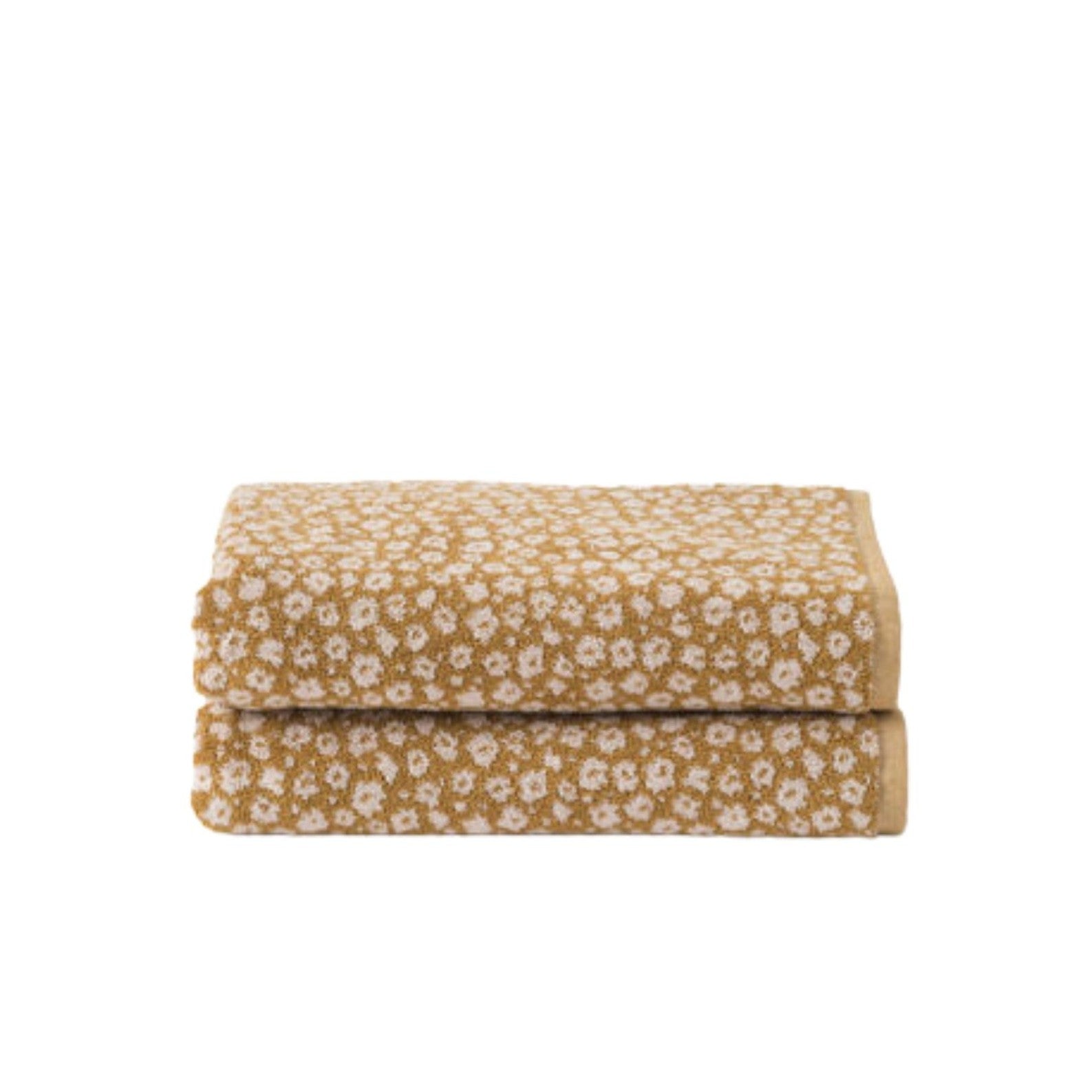 Forget Me Not cotton bath towel by Citta Design, terry cotton in lemon yellow