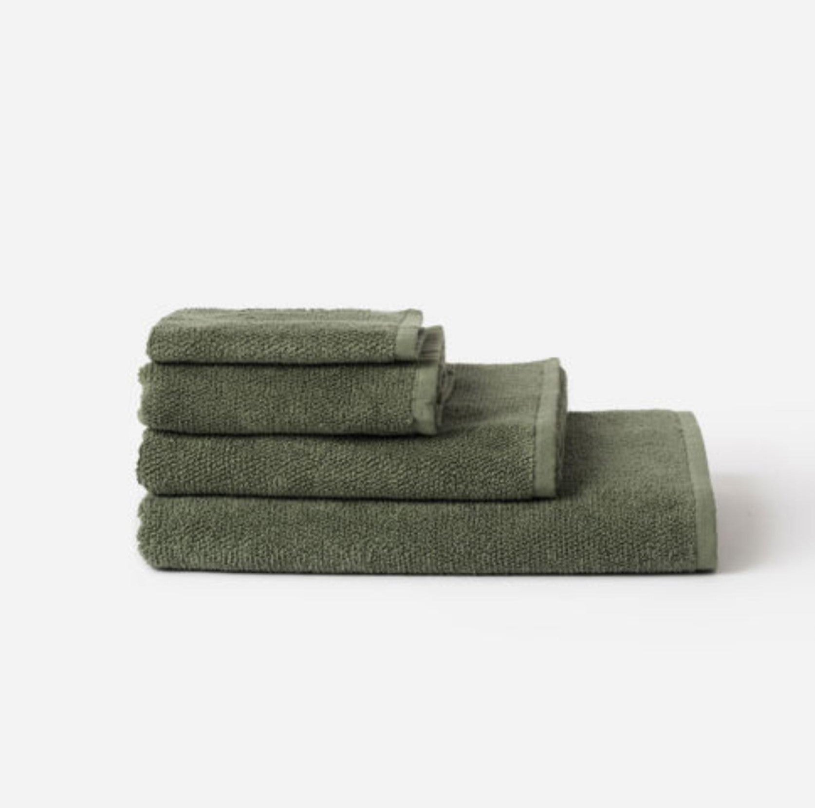 Olive terry cotton towels by Citta