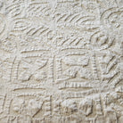 White cotton bedspread with applique cutwork, handmade in Jaipur