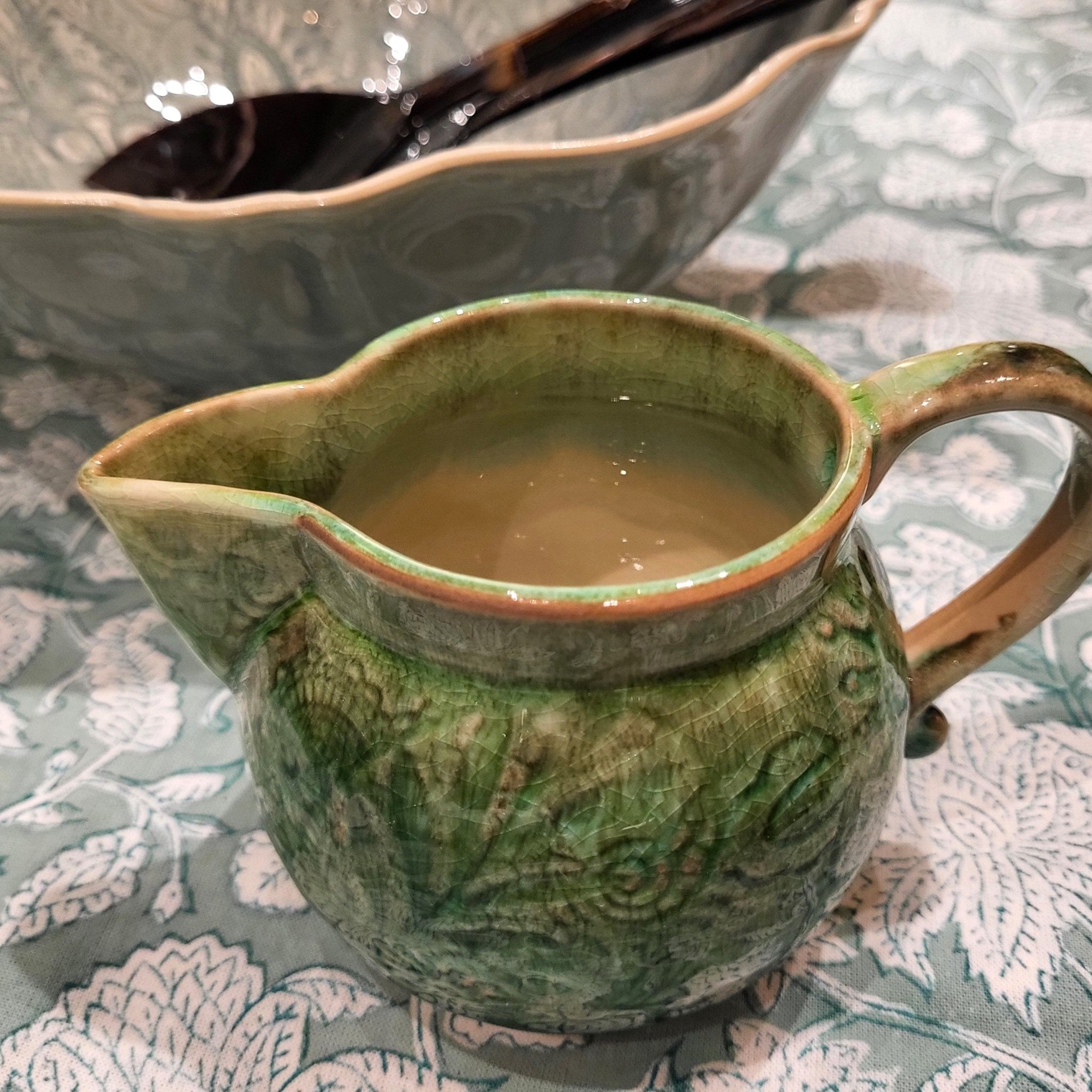 Sthal ceramic creamer in seaweed green