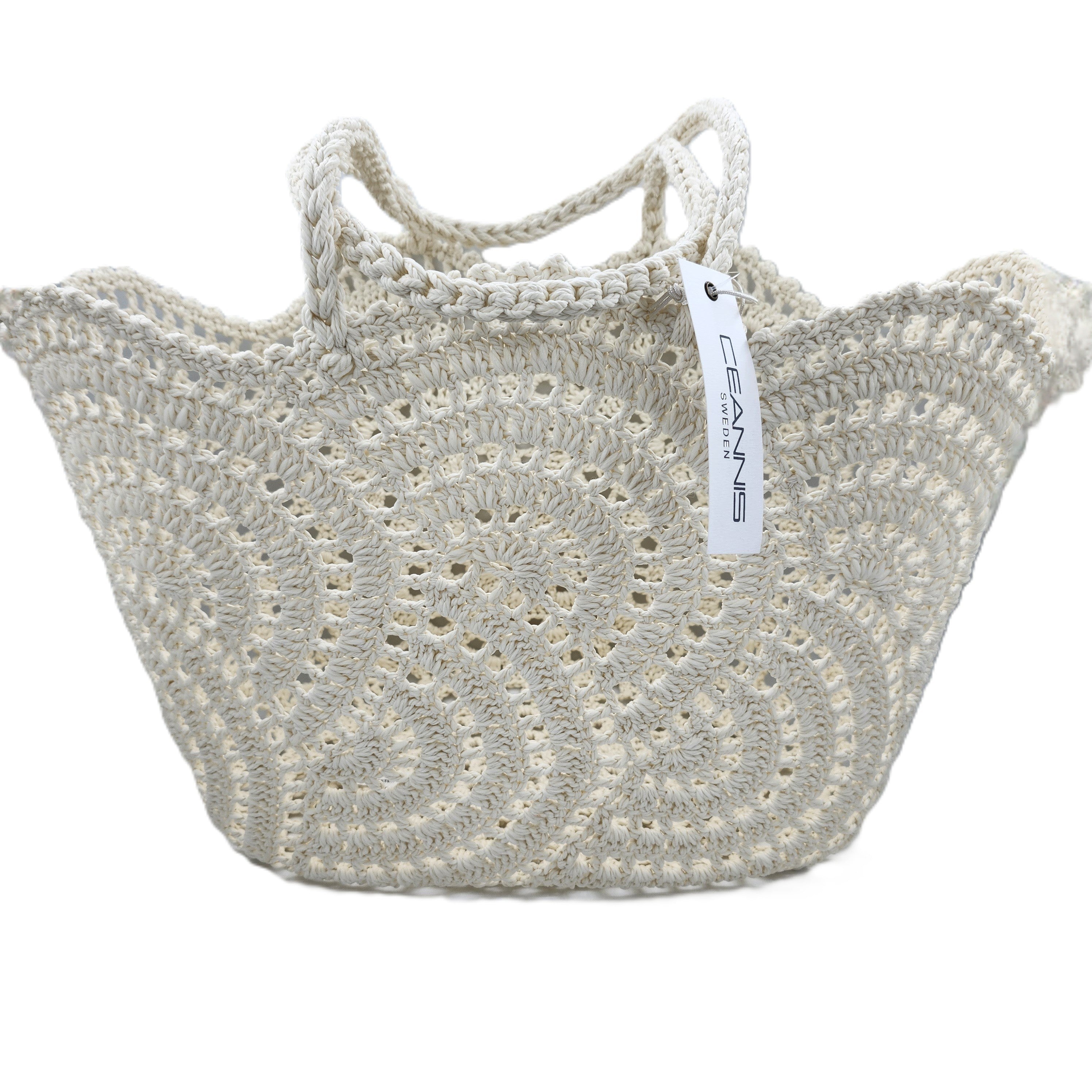Crochet basket with a circle pattern, Ceannis