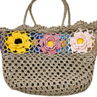 Multicolour crochet beach bag, handmade