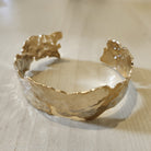 Teddy gold-plated hammered statement cuff, 6 cm
