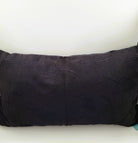 Jardin black lumbar cushion, embroidered garden motifs, cotton, 60 x 35 cm