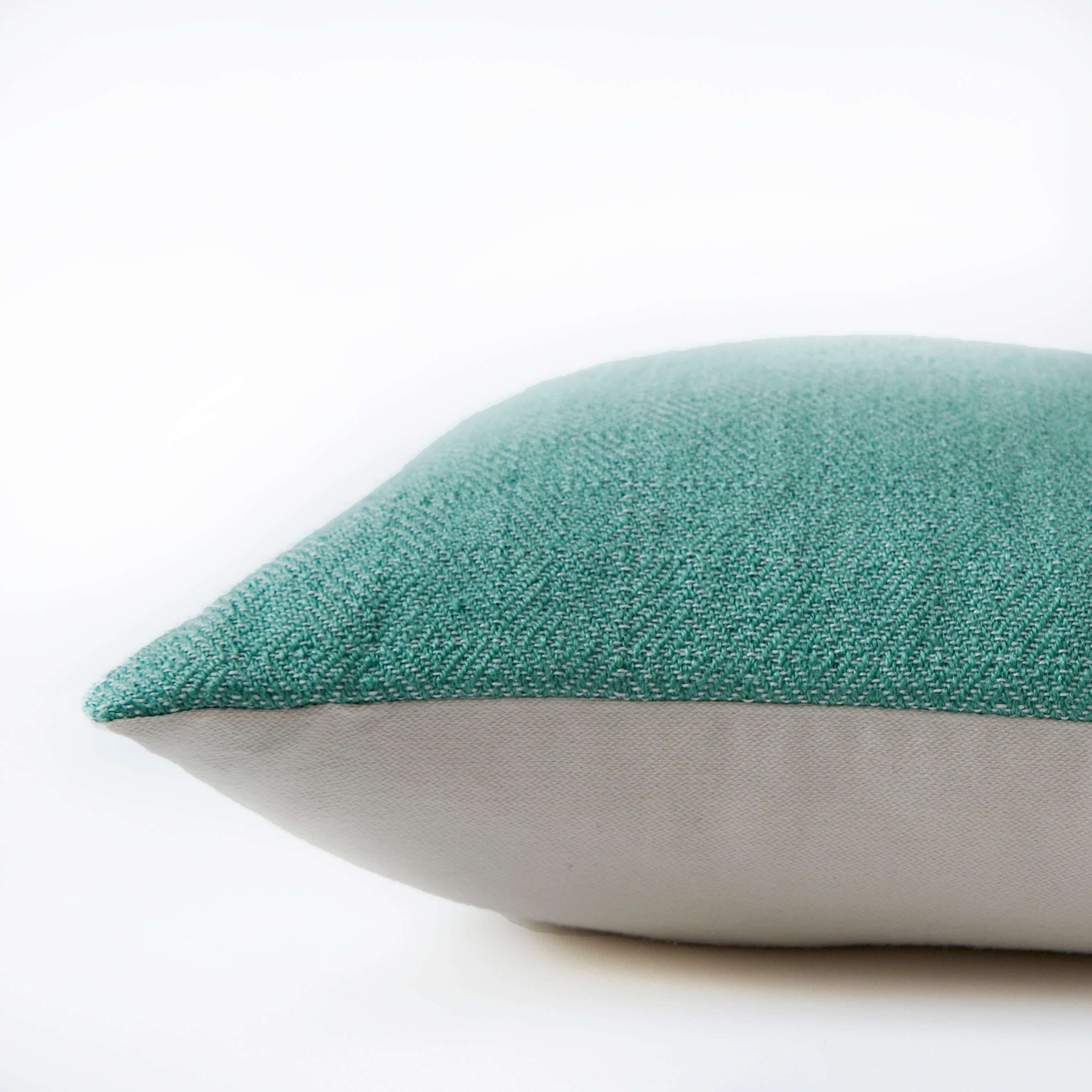 Aqua diamond cushion in recycled-yarn weave, 45 x 45 cm, indoor or outdoor