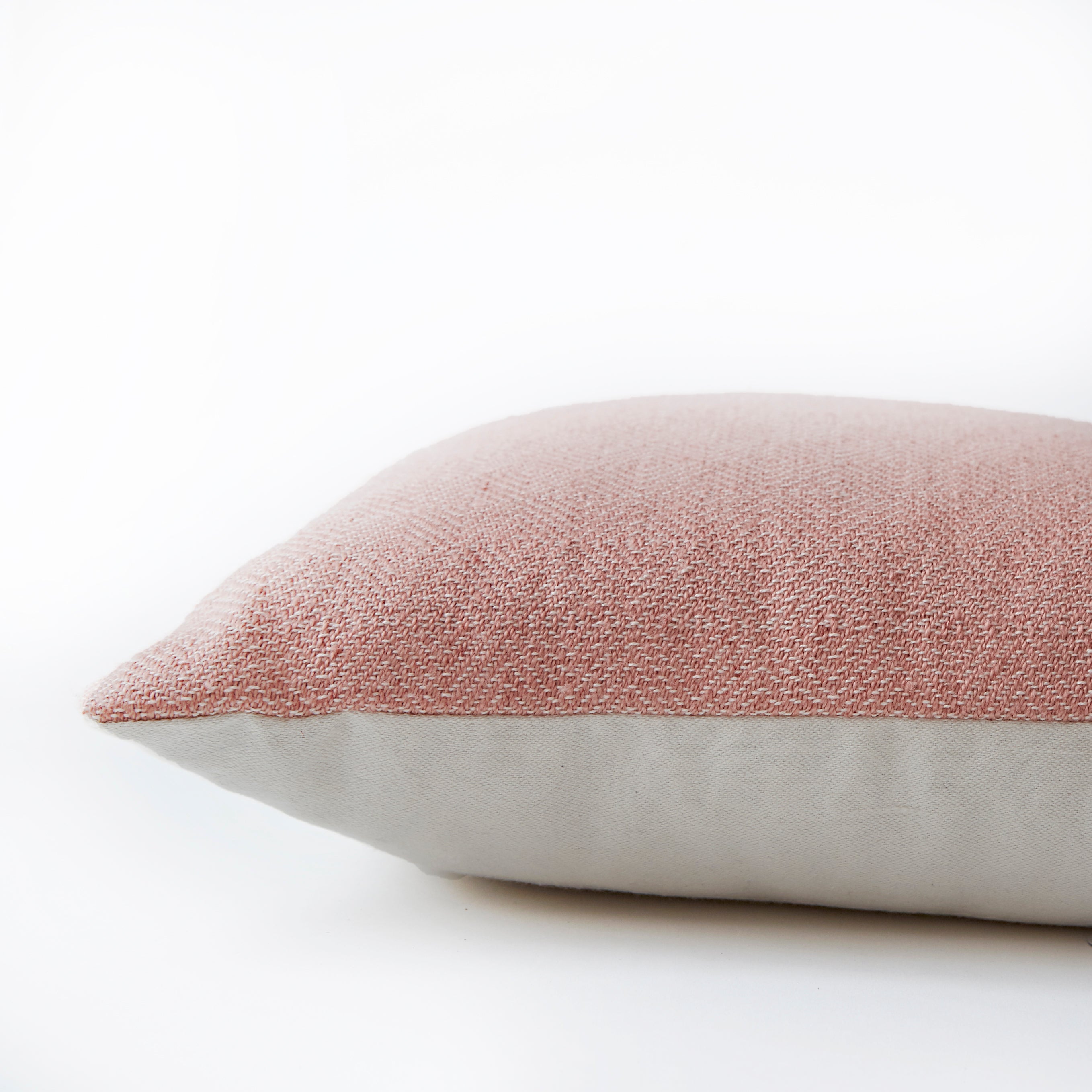 Weaver Green coral diamond cushion in recycled plastic-bottle yarn