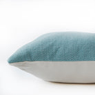 Weaver Green teal diamond cushion, side view