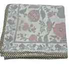 King cotton dohar blanket with a block-print pomegranate design, 270 x 270 cm, made in India
