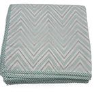 King block-print cotton dohar blanket in a zigzag design, 270 x 270 cm, soft, lightweight and washable