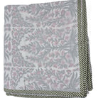 Queen block-print cotton dohar blanket with a pink floral print, 225 x 270 cm, machine washable