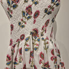 Block printed cotton sundress, elasticated bodice, assorted print