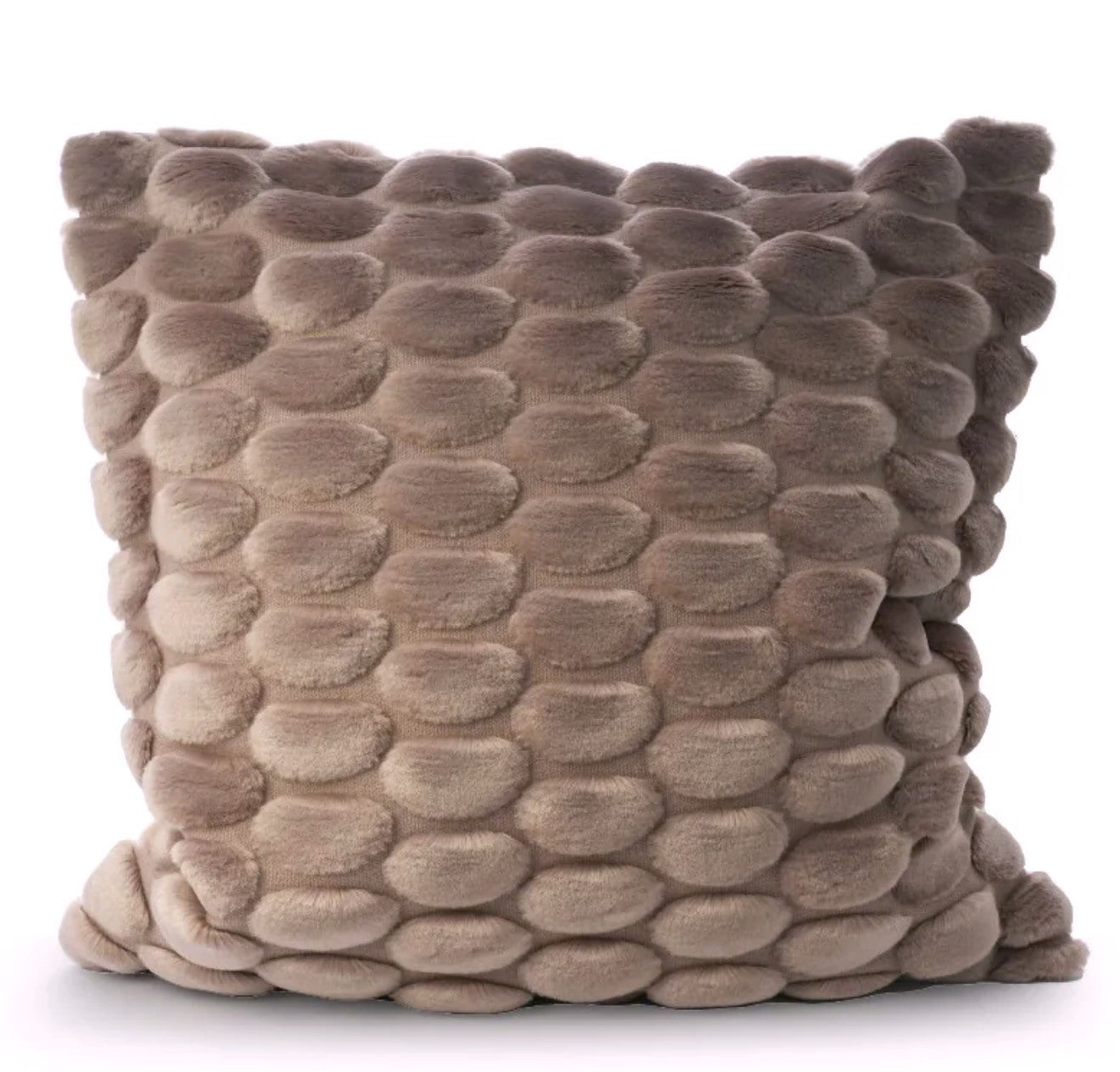 Egg Velvet Cushion in dusty pink by Ceannis, 50 x 50 cm, eggshell-pattern front with cotton velvet back
