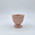 Pink ceramic egg cup, 5 cm diameter x 5 cm