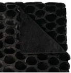 Egg velvet throw black
