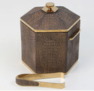 Faux crocodile ice bucket with brass handles